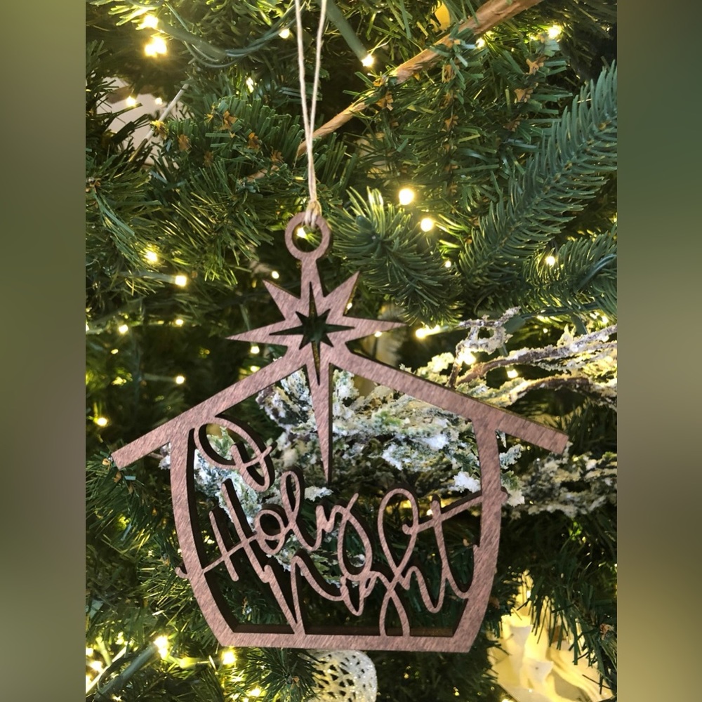 O Holy Night Nativity Laser Cut Christmas Ornament